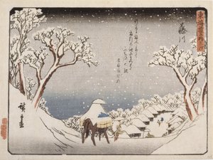 Fuji-elven av Ando or Utagawa Hiroshige