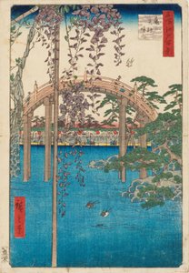 Inne i Kameido Tenjin-helligdommen av Ando or Utagawa Hiroshige