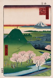 New Fuji, Meguro", fra serien "One Hundred Views of Famous Places in Edo" av Ando or Utagawa Hiroshige