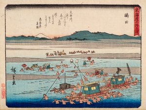 Shimada av Ando or Utagawa Hiroshige