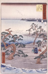 Station 30, Hamamatsu (farget treblokktrykk) av Ando or Utagawa Hiroshige