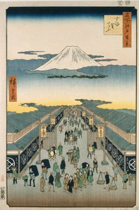 Suruga gate av Ando or Utagawa Hiroshige
