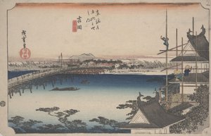 Toyokawa Bridge av Ando or Utagawa Hiroshige