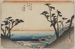 Utsikt over Shiomizaka av Ando or Utagawa Hiroshige