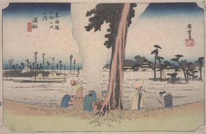 Vinterscene av Ando or Utagawa Hiroshige