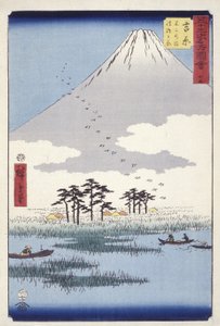 Yoshiwara: Fuji no Numa Ukishimagahara av Ando or Utagawa Hiroshige