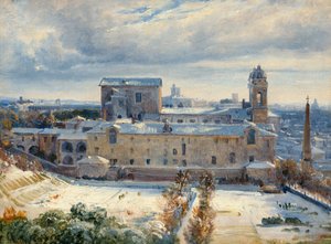 Santa Trinità dei Monti i snøen