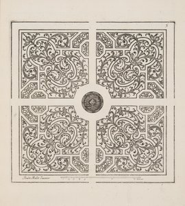 Design for Parterre, fra Theatre des Plans et Jardinages, pub.1652 (gravering) av André Mollet