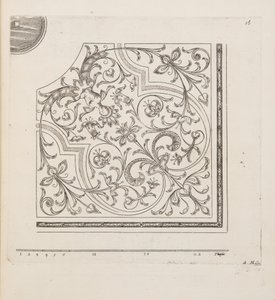 Design for Parterre, fra Theatre des Plans et Jardinages, pub.1652 (gravering) av André Mollet