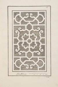 Design for Parterre, fra Theatre des Plans et Jardinages, pub.1652 (gravering) av André Mollet