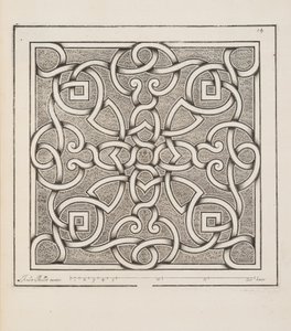 Design for Parterre, fra Theatre des Plans et Jardinages, pub.1652 av André Mollet