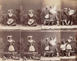 Eugenie Schlosser og Coralli, 1863. av Andre Adolphe Eugene Disderi