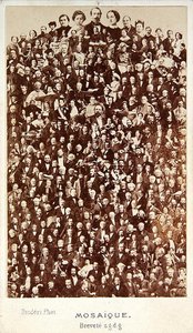 Personalities of the Second Empire, ca. 1860 (sepia fotomontasje) av Andre Adolphe Eugene Disderi