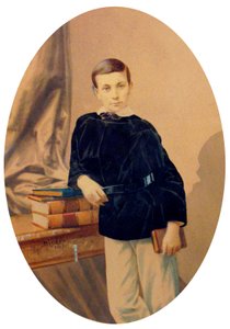 Prins Albert I av Monaco, ca. 1860 (malt foto) av Andre Adolphe Eugene Disderi