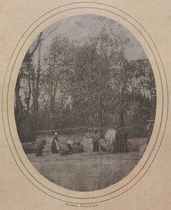 Landsbyscene Sør-Frankrike, ca. 1853. av Andre Adolphe Eugene Disderi