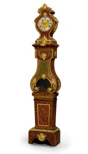 Regence quarter slående regulator, urverket av Thuret, ca. 1720 (ormolu-montert, Boulle-messing innlagt blåtonet horn og kingwood) (se også 469018)