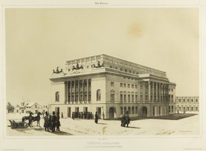 Alexandrinsky Theatre i St. Petersburg, ca. 1840 av Andre Durand