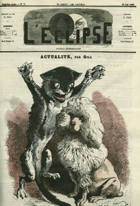 Actualite, illustrasjon til en utstilling "Hunden og katten"" i Paris. Omslag i "" L