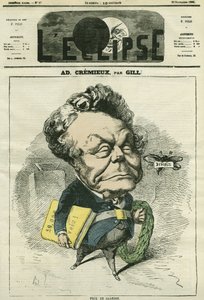 Adolphe Cremieux (1796-1880), advokat, politiker og president i den israelske universelle alliansen. Omslag i "" L