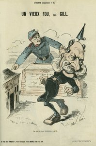 En gammel dåre, karikatur av William I av Tyskland (1797-1888). Tillegg i "" L