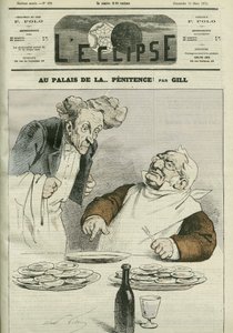 Ved botens palass, karikatur av republikkens president Adolphe Thiers (1797-1877). Omslag i "" L