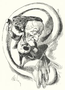 Karikatur av den tyske komponisten Richard Wagner (litho) av Andre Gill