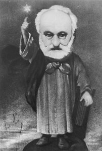 Karikatur av Victor Hugo (1802-85) som tryllekunstner av Andre Gill