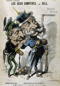 Tegneserie om Napoleon III og Bismarck - av Gill, i "" L