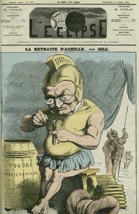 Tegneserie av Adolphe Thiers (1797-1877), fransk statsmann. Omslag i "" L