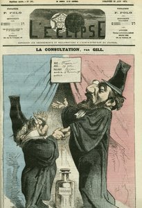 Tegneserie av Adolphe Thiers (1797-1877) og Leon Gambetta (1838-1882), franske politikere. Omslag i "" L