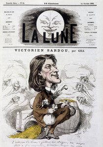 Tegneserie av viktorianske Sardou av Gill - Cover of The Moon av 14.10.1866. av Andre Gill
