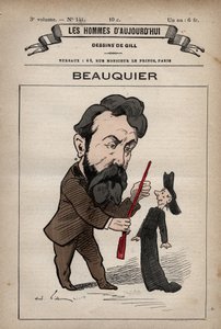 Tegneserie av Charles Beauquier fransk politiker 1833 - 1916 fra 