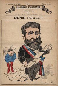 Tegneserie av Denis Poulot 1832-1905 fra 'Les Hommes d'Today' ca. 1779 - 1880 av Andre Gill (1840-85) av Andre Gill