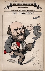 Tegneserie av Edouard de Pompery 1812-1895 fra 