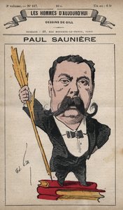 Tegneserie av Paul Sauniere (1827-1894) fra 'Les Hommes d'Today' ca. 1779 - 1880 av André Gill (1840-85) av Andre Gill