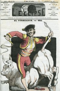 Tegneserie av en Torreador. Omslag i "" L