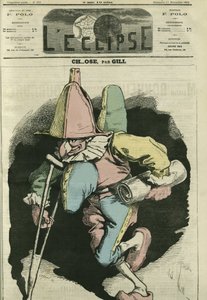 Ch... våger, illustrasjon av en harlekin med bekeel og med et horn på magen og ryggen. Omslag i "" L