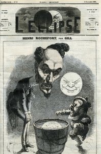 Henri Rochefort (1831-1913), fransk journalist, forfatter og politiker. Omslag i "" L