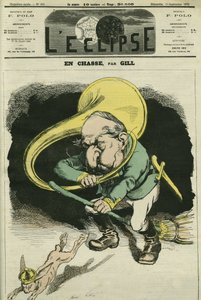 På jakt, Louis-Napoleon Bonaparte (1808-1873), republikkens president i 1848 og keiser av Frankrike fra 1852 til 1871. Omslag i "" L