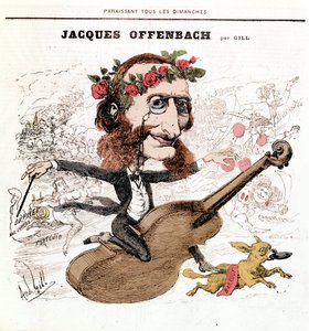 Jacques Offenbach (1819 - 1880), tegneserie av Gill av Andre Gill