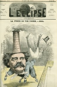 Leo Lespes dit Timothy Trim (1815-1875), fransk journalist. Omslag i "" L'Eclipse"" av Gill, 28. mars av Andre Gill