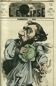 Leon Gambetta (1838-1882), fransk politiker. Omslag i "" L