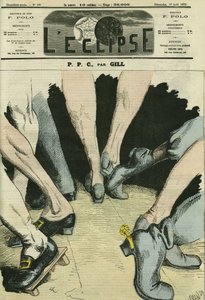 De gamle delene. Cover i "" The Eclipse" av Gill, 18. august av Andre Gill