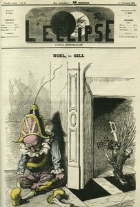 Noel av Gill. Omslag i "" L'Eclipse"" av Gill, 27. desember av Andre Gill