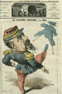 Pierre Philippe Denfert-Rochereau (Denfert Rochereau) (1823-1878), fransk soldat og politiker. Cover i "" The Eclipse"" av Gill, 16. juni av Andre Gill