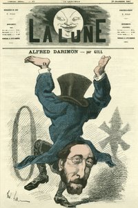 Portrett av Alfred Darimon (1819-1902), fransk politiker. Tegneserie av Gill, i «La Lune», 28. desember