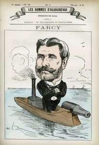 Portrett av Alphonse Farcy (1817-?), fransk portrettør. Karikatur av Gill, Paris. av Andre Gill