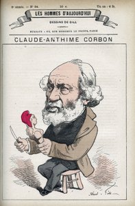 Portrett av Claude Anthime Corbon (1808-1891), fransk senator. Tegneserie av Gill i «The Men of Today». av Andre Gill