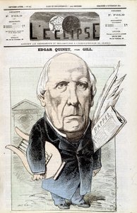 Portrett av Edgar Quinet, fransk historiker (1803-1875). I L