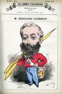 Portrett av Edouard Lockroy (1838-1913), fransk politiker. Tegneserie av Gill, i «Les Homme d